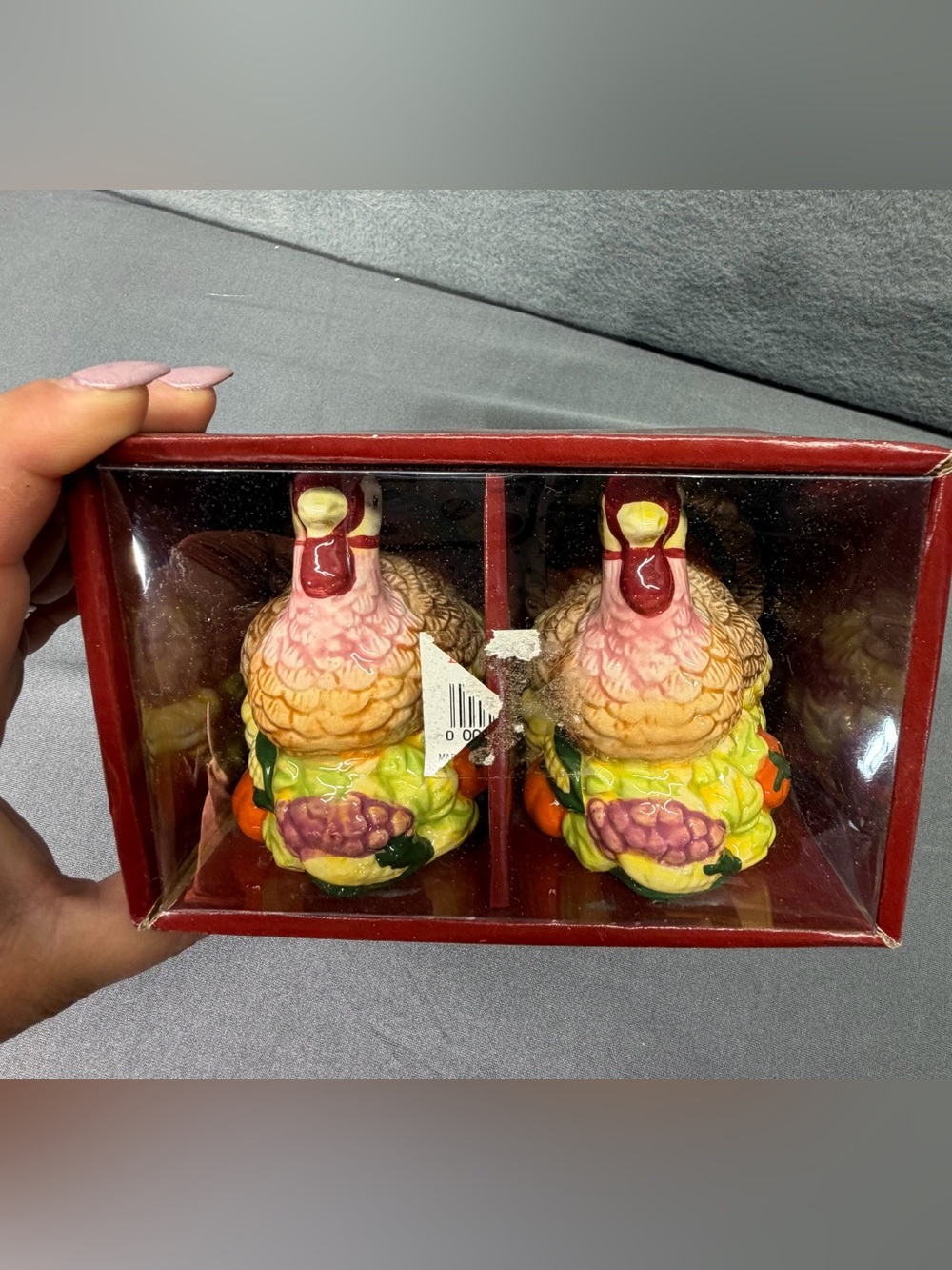 NIB Turkey Thanksgiving Salt/Pepper Shaker Holiday Harvest Kitchen Farmhouse